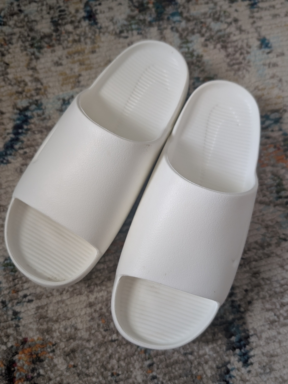 Nike White Slide Sandals: Unisex M7 W8